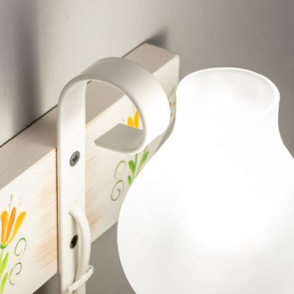 Brilagi - Wandlamp QUEEN 1xE14/40W/230V beuken/crème