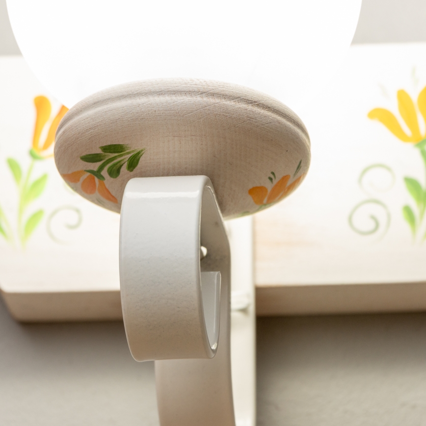 Brilagi - Wandlamp QUEEN 1xE14/40W/230V beuken/crème