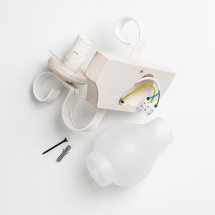 Brilagi - Wandlamp QUEEN 1xE14/40W/230V beuken/crème