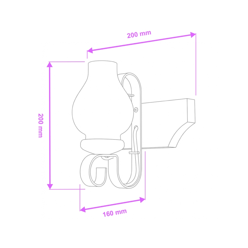 Brilagi - Wandlamp QUEEN 1xE14/40W/230V beuken/crème