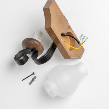 Brilagi - Wandlamp QUEEN 1xE14/40W/230V beuken/walnoot