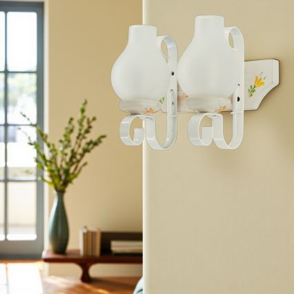 Brilagi - Wandlamp QUEEN 2xE14/40W/230V beuk/crème