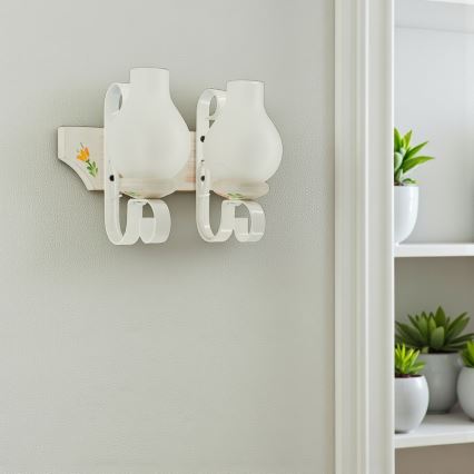 Brilagi - Wandlamp QUEEN 2xE14/40W/230V beuk/crème