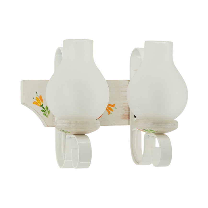 Brilagi - Wandlamp QUEEN 2xE14/40W/230V beuk/crème