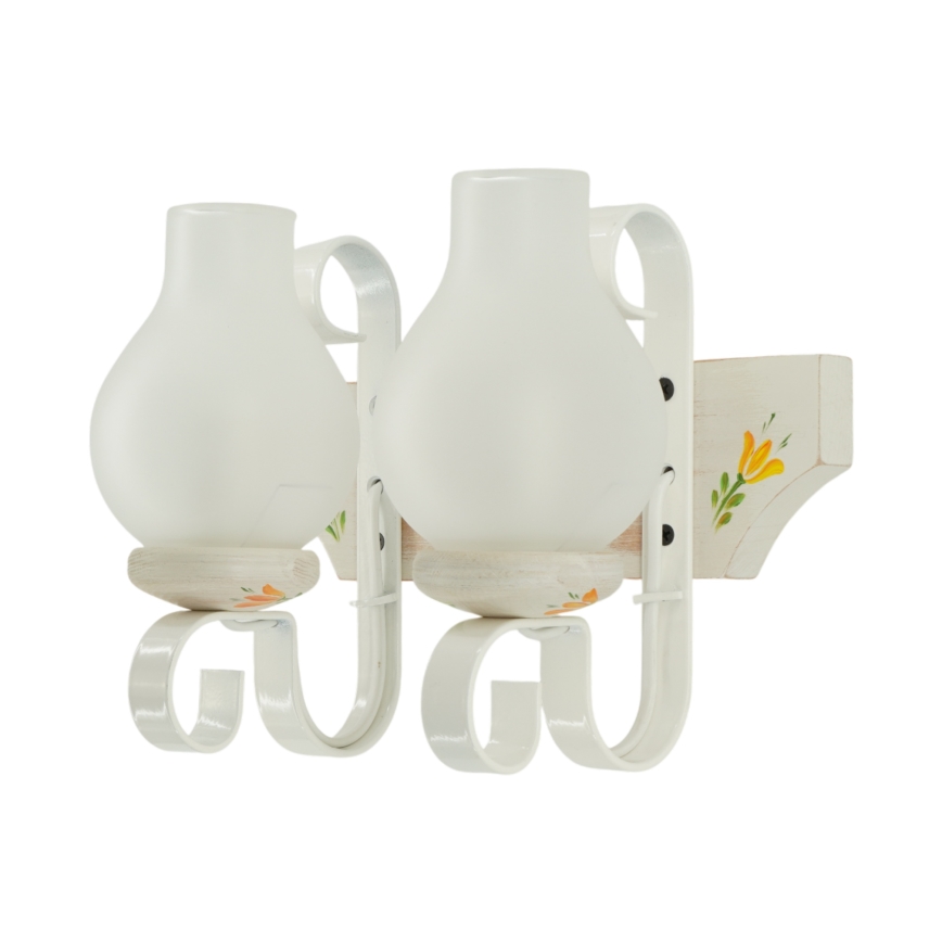 Brilagi - Wandlamp QUEEN 2xE14/40W/230V beuk/crème