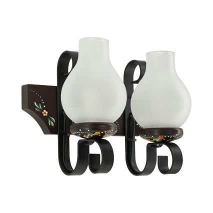 Brilagi - Wandlamp QUEEN 2xE14/40W/230V beuk/wenge