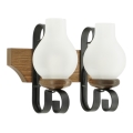 Brilagi - Wandlamp QUEEN 2xE14/40W/230V beuken/walnoot