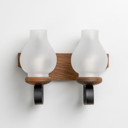 Brilagi - Wandlamp QUEEN 2xE14/40W/230V beuken/walnoot