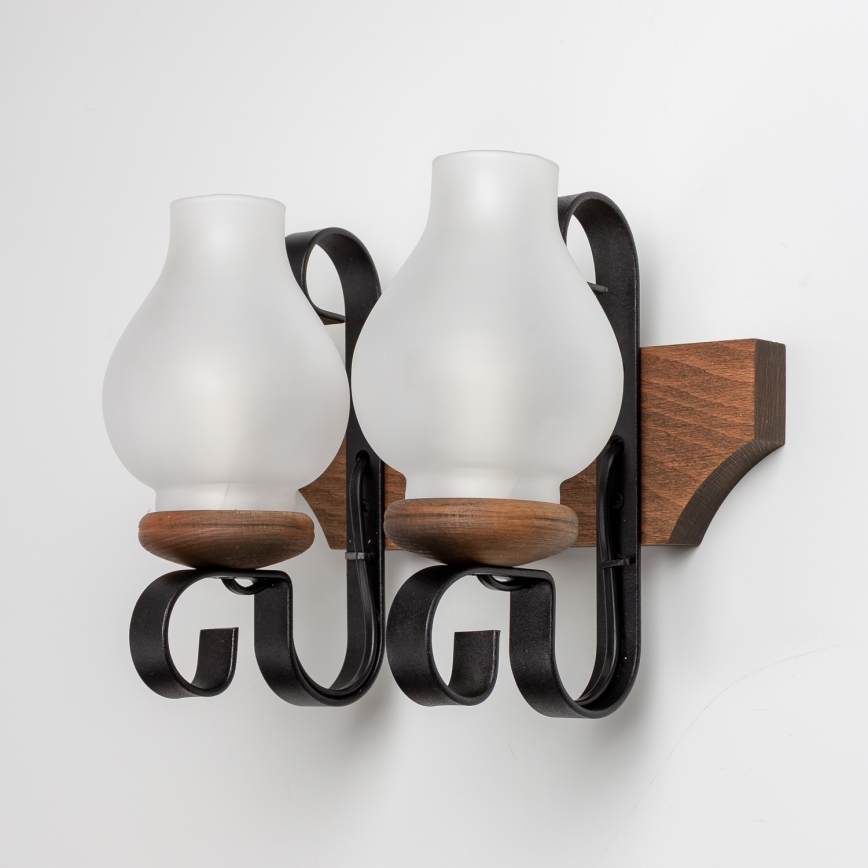 Brilagi - Wandlamp QUEEN 2xE14/40W/230V beuken/walnoot