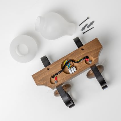 Brilagi - Wandlamp QUEEN 2xE14/40W/230V beuken/walnoot