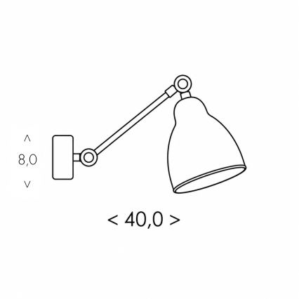 BRILAGI - Wandlamp QUILL 1xE27/40W/230V 40 cm beige