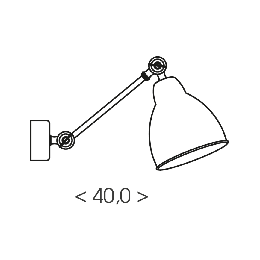 Brilagi - Wandlamp QUILL 1xE27/40W/230V 40 cm wit
