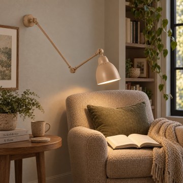 BRILAGI - Wandlamp QUILL 1xE27/40W/230V 83 cm beige