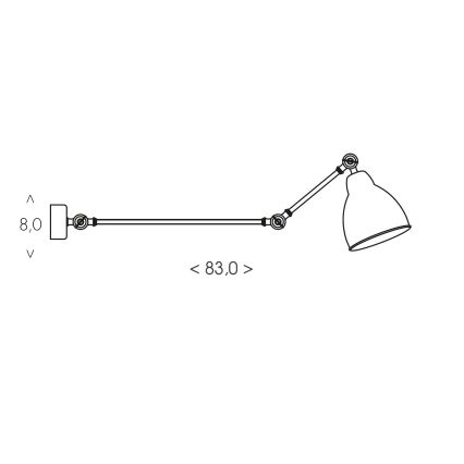 BRILAGI - Wandlamp QUILL 1xE27/40W/230V 83 cm wit