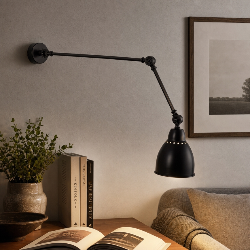 Brilagi - Wandlamp QUILL 1xE27/40W/230V 83 cm zwart