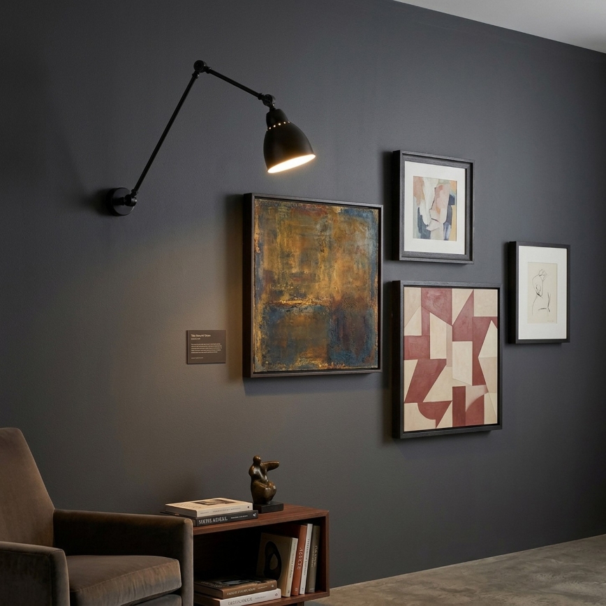 Brilagi - Wandlamp QUILL 1xE27/40W/230V 83 cm zwart