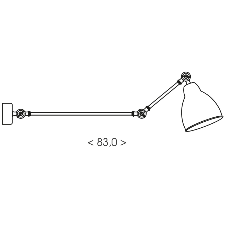 Brilagi - Wandlamp QUILL 1xE27/40W/230V 83 cm zwart