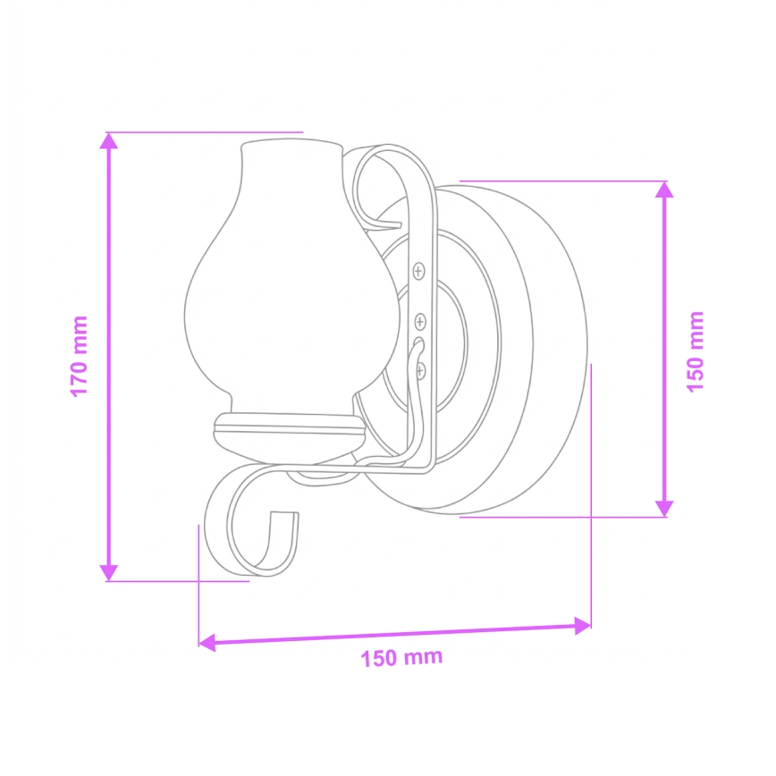 Brilagi - Wandlamp ROATA APLICA 1xE14/40W/230V beuken/walnoot