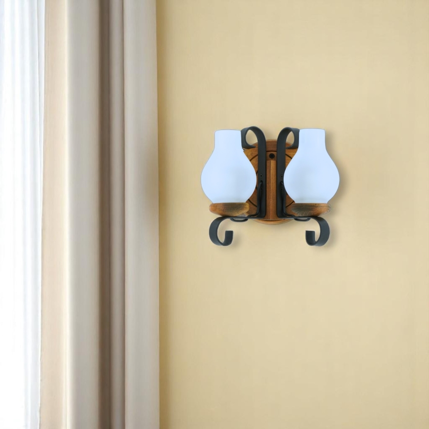 Brilagi - Wandlamp ROATA APLICA 2xE14/40W/230V beuken