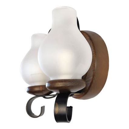 Brilagi - Wandlamp ROATA APLICA 2xE14/40W/230V beuken/walnoot