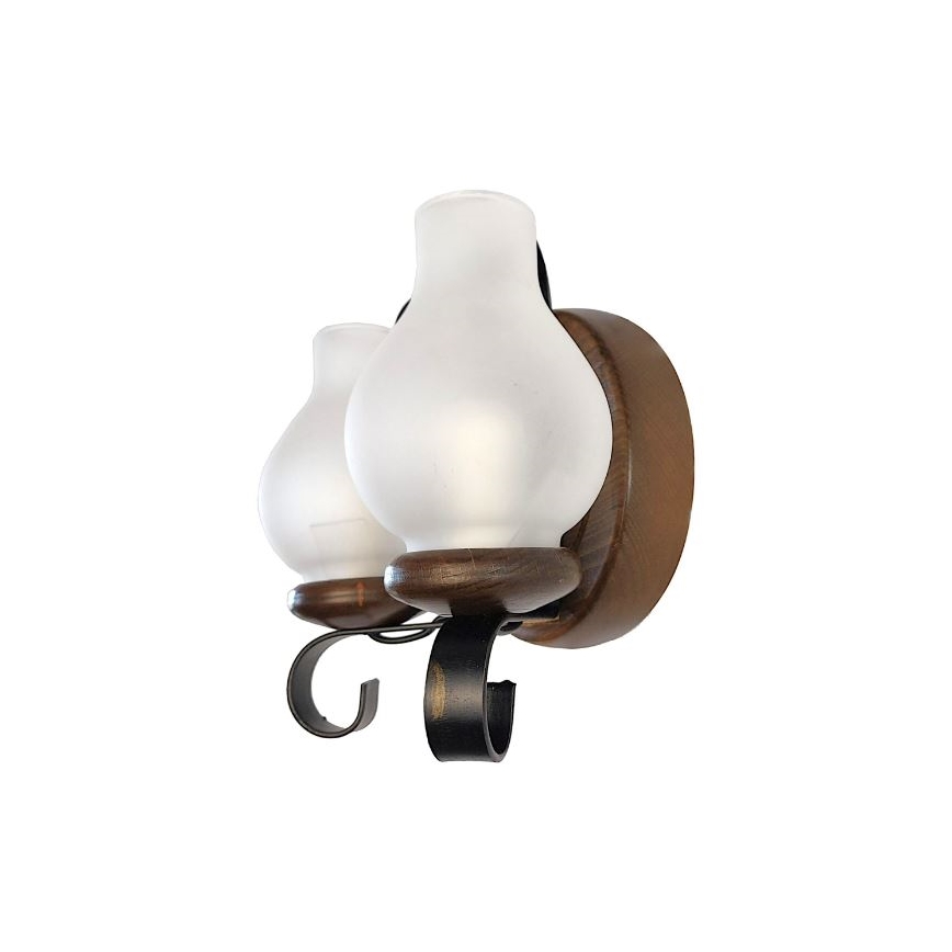 Brilagi - Wandlamp ROATA APLICA 2xE14/40W/230V beuken/walnoot