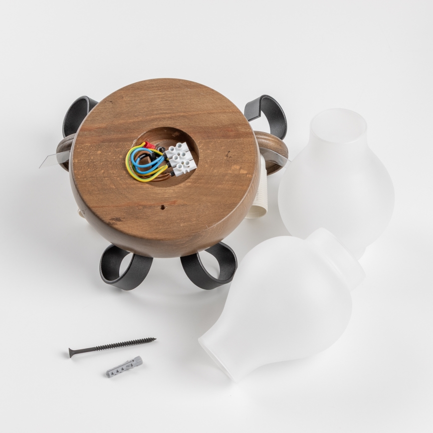 Brilagi - Wandlamp ROATA APLICA 2xE14/40W/230V beuken/walnoot