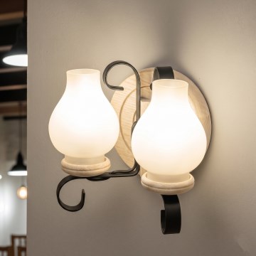 Brilagi - Wandlamp ROATA APLICA 2xE14/40W/230V eiken