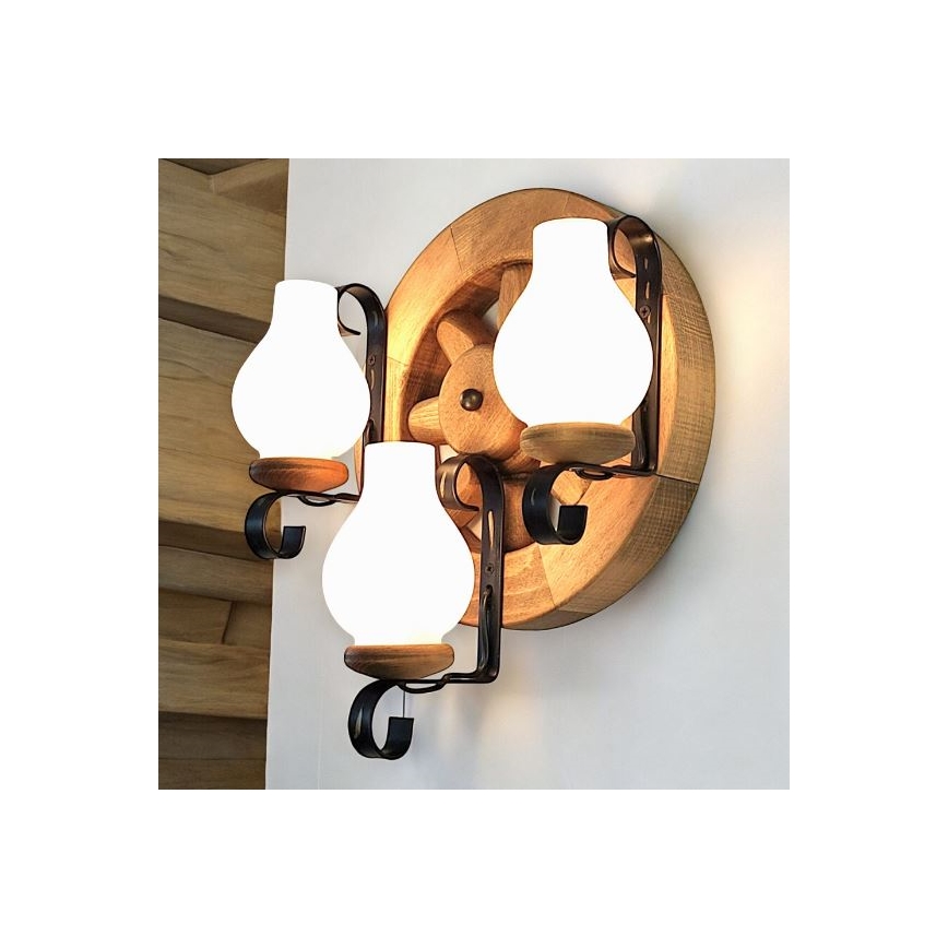 Brilagi - Wandlamp ROATA APLICA 3xE14/40W/230V beuken