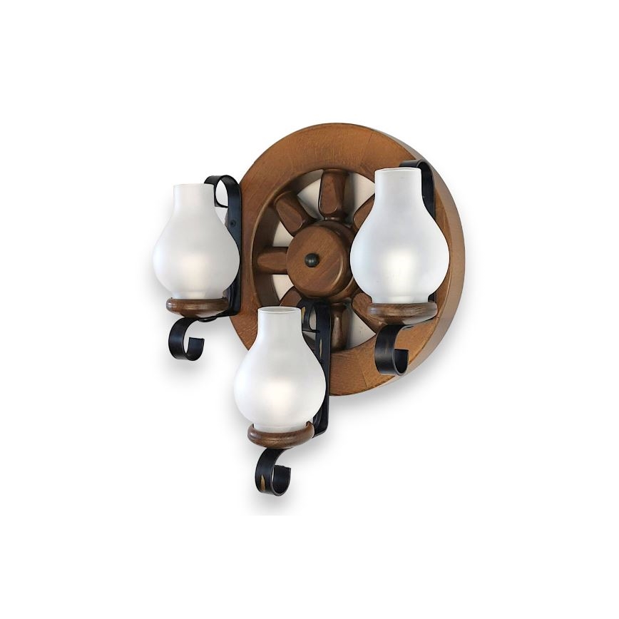 Brilagi - Wandlamp ROATA APLICA 3xE14/40W/230V beuken/walnoot