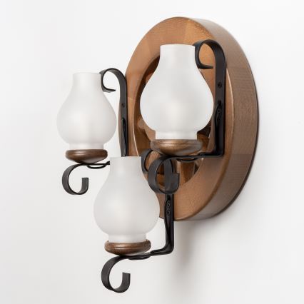 Brilagi - Wandlamp ROATA APLICA 3xE14/40W/230V beuken/walnoot