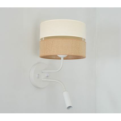 Brilagi - Wandlamp ROYAL YUTE 1xE27/15W/230V + 1xG9/6W beige/crème/wit