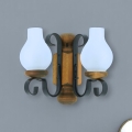 Brilagi - Wandlamp RUSTIC 2xE14/40W/230V beuken