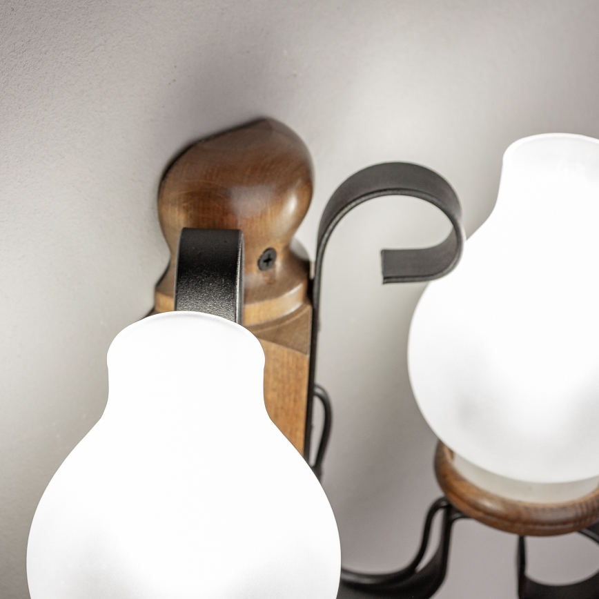 Brilagi - Wandlamp RUSTIC 2xE14/40W/230V beuken/walnoot