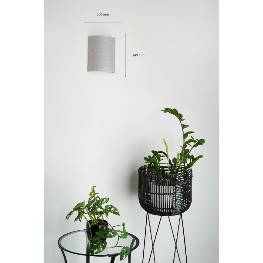 Brilagi - Wandlamp SEMI CIRCLE 1xE27/15W/230V grijs