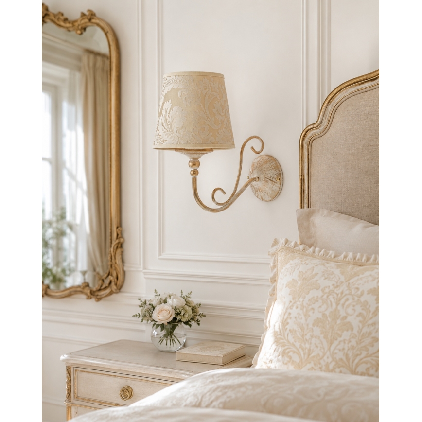 Brilagi - Wandlamp SONIA 1xE27/15W/230V crème/patina