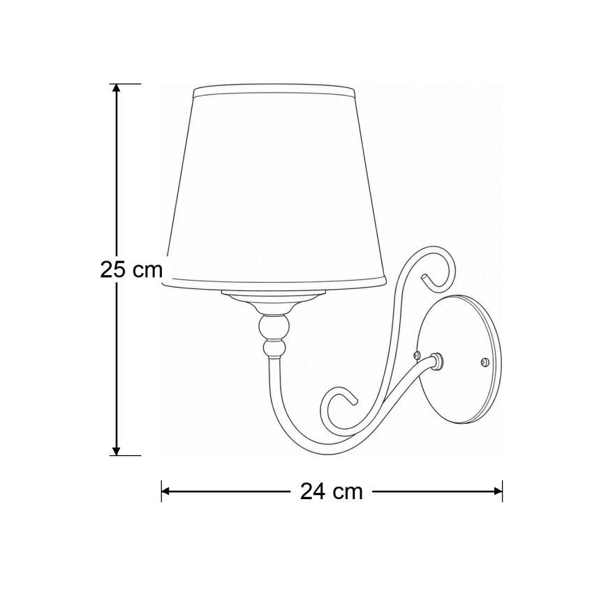 Brilagi - Wandlamp SONIA 1xE27/15W/230V crème/patina