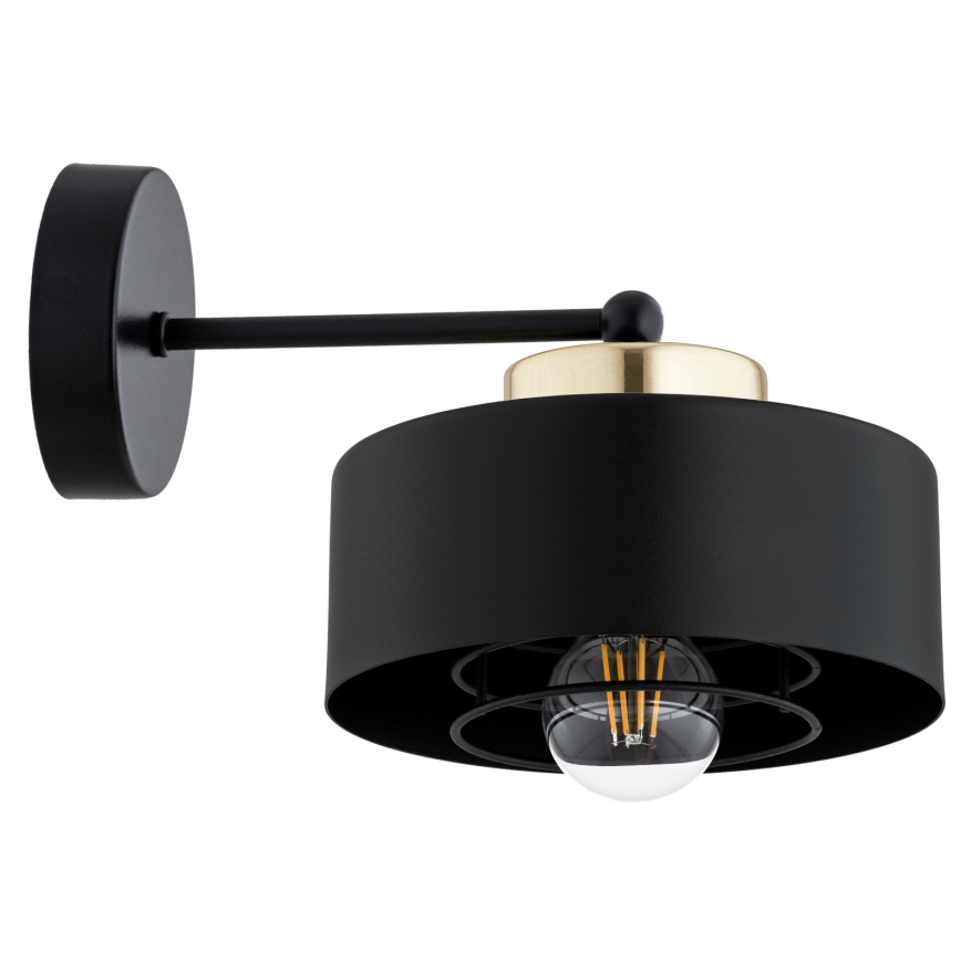 Brilagi - Wandlamp SPRING 1xE27/60W/230V zwart/goud