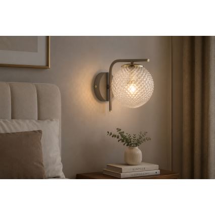 Brilagi - Wandlamp STELLA 1xE27/60W/230V beige/goud