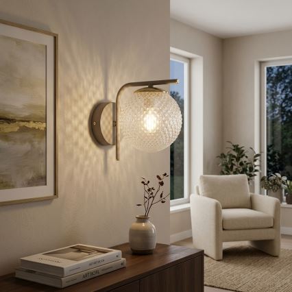 Brilagi - Wandlamp STELLA 1xE27/60W/230V beige/goud
