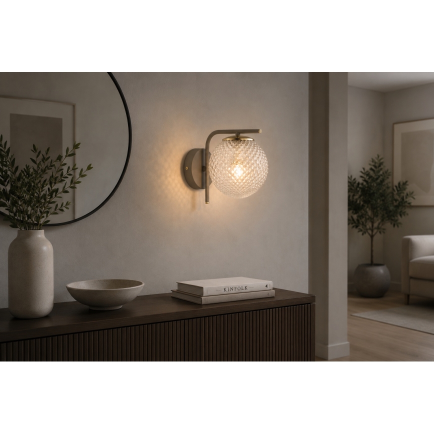 Brilagi - Wandlamp STELLA 1xE27/60W/230V beige/goud