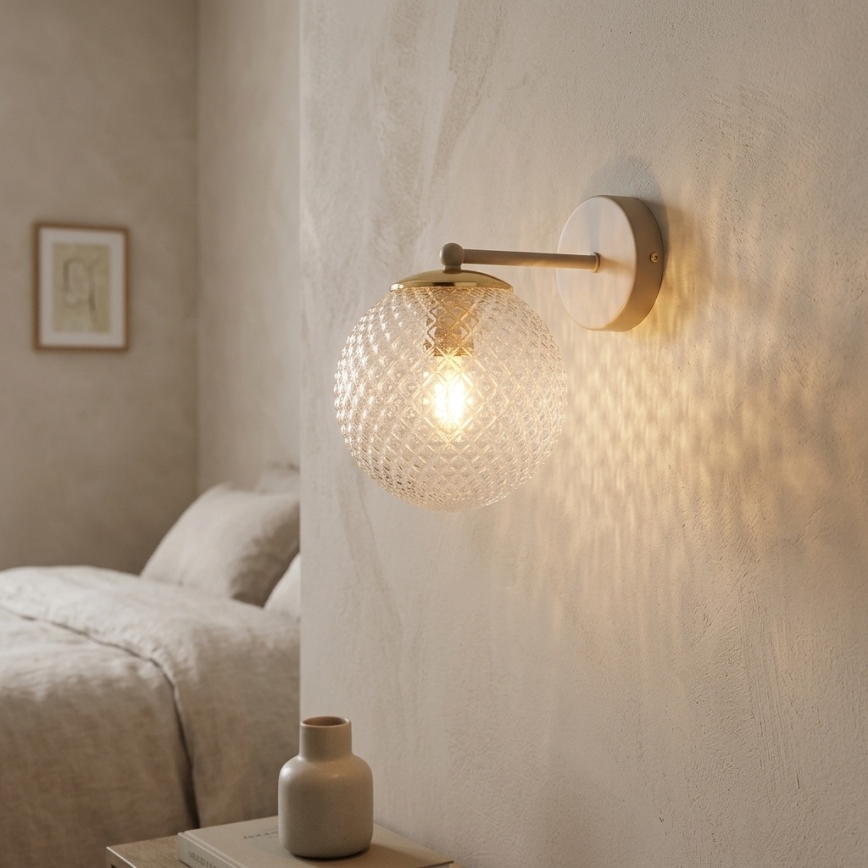 Brilagi - Wandlamp STELLA 1xE27/60W/230V beige/goudkleurig