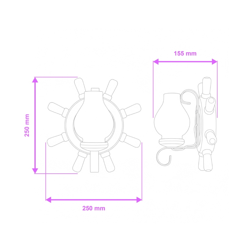 Brilagi - Wandlamp TIMONA 1xE14/40W/230V beuken