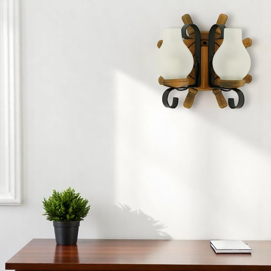 Brilagi - Wandlamp TIMONA 2xE14/40W/230V beuken