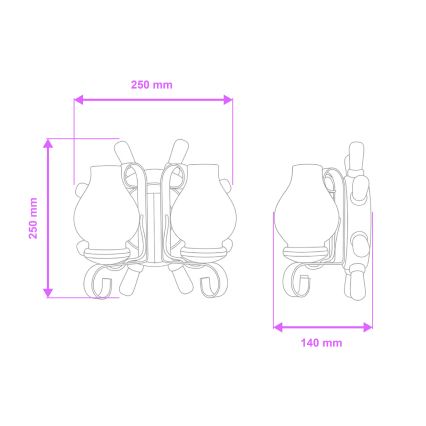 Brilagi - Wandlamp TIMONA 2xE14/40W/230V beuken