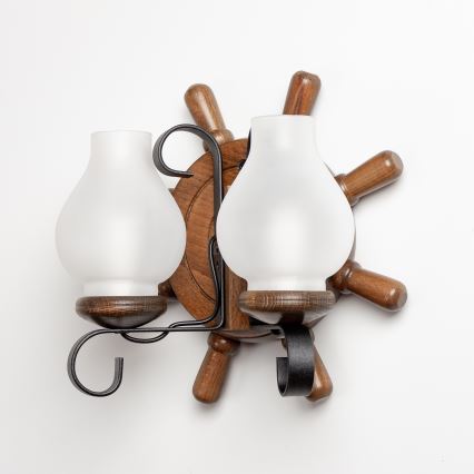 Brilagi - Wandlamp TIMONA 2xE14/40W/230V beuken/walnoot