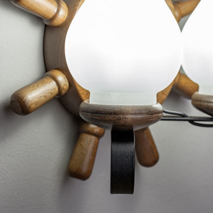 Brilagi - Wandlamp TIMONA 2xE14/40W/230V beuken/walnoot