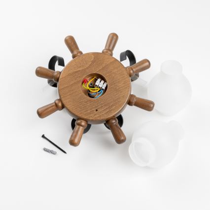 Brilagi - Wandlamp TIMONA 2xE14/40W/230V beuken/walnoot