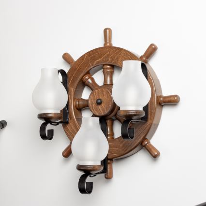 Brilagi - Wandlamp TIMONA 3xE14/40W/230V beuken/walnoot