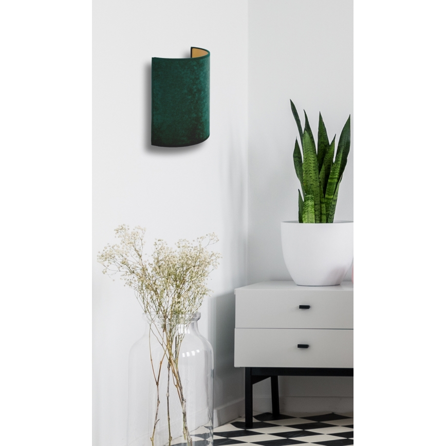 Brilagi - Wandlamp VELVET 1xE27/40W/230V groen