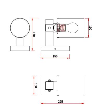 Brilagi - Wandlamp VISTA 1xE27/60W/230V eiken